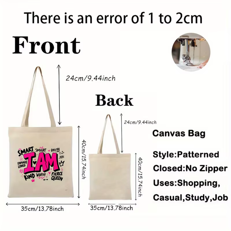 Le sac fourre-tout en toile de couleur crème