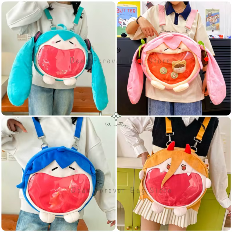 Sac à Dos en Peluche Dessin Animé Japonais Y2k