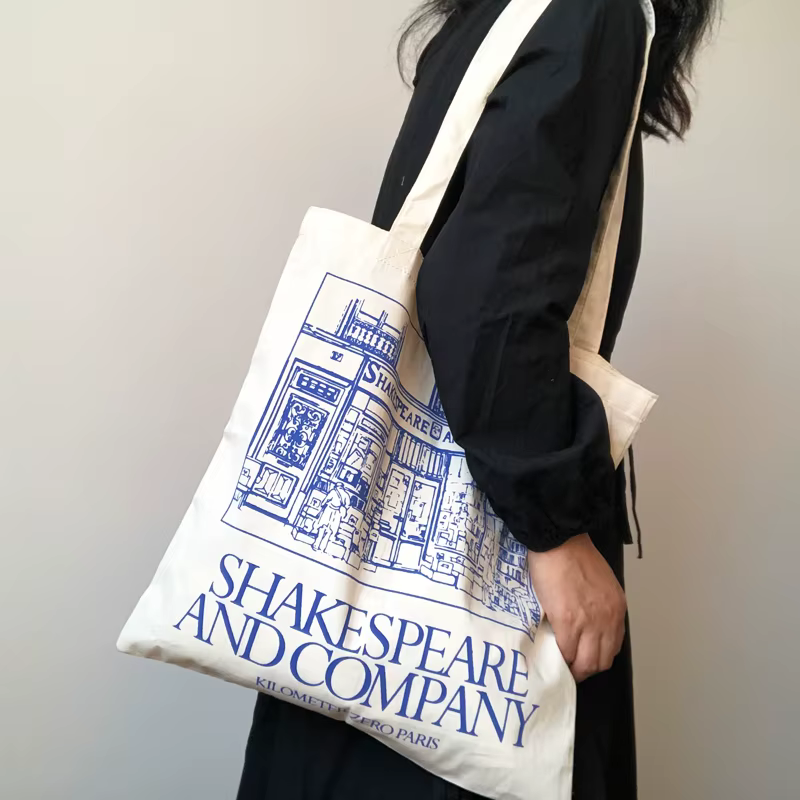 Sac écologique en coton fin pour librairie Paris Shakespeare