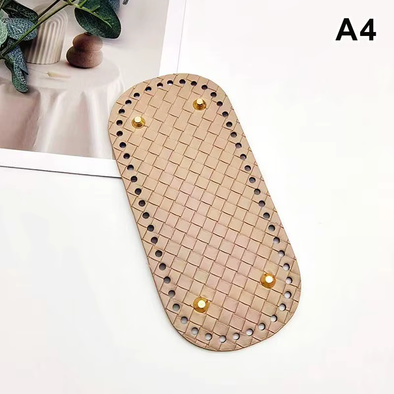 Base de sac en cuir PU 22x10cm pour sacs tricotés DIY