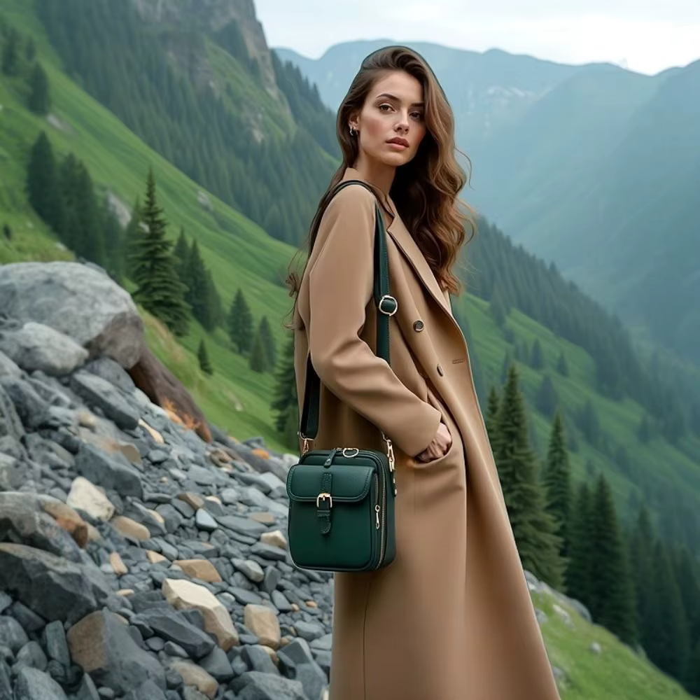 Sac messager en cuir pour femmes