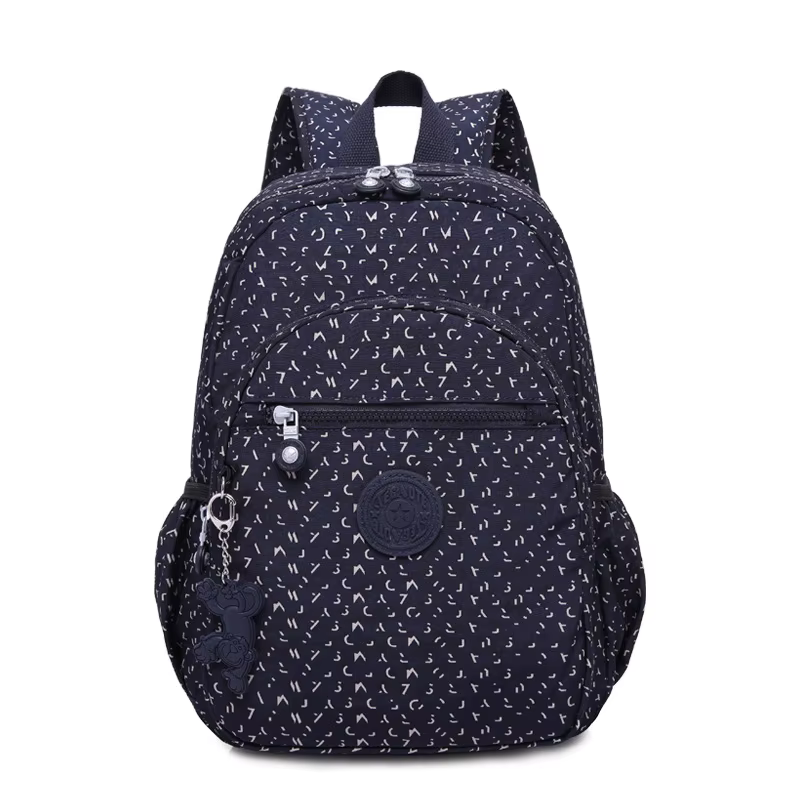 TEGAOTE noir bleu violet Nylon fleur motif mode décontracté A4 fille garçon femmes hommes école sac à dos léger sac de voyage M1318