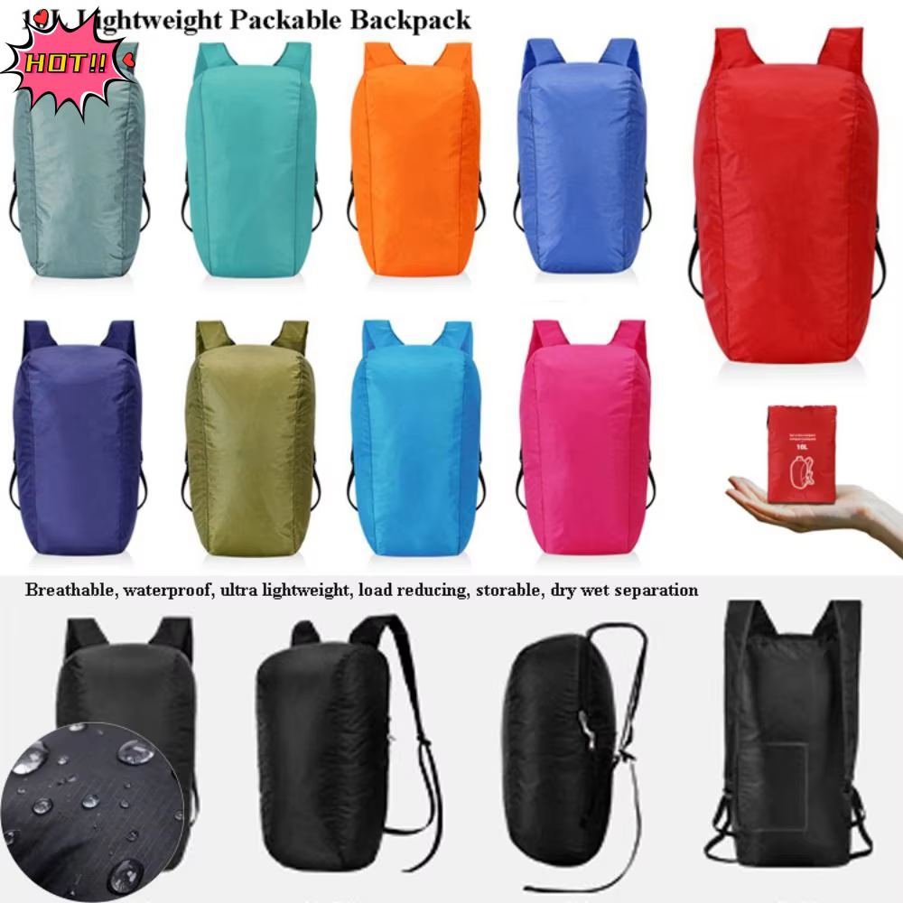 Nouveau sac à dos pliable de 10 L
