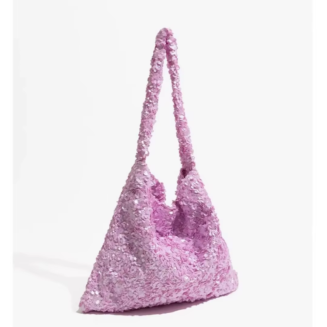 Nouveau sac fourre-tout grande capacité à sequins scintillants