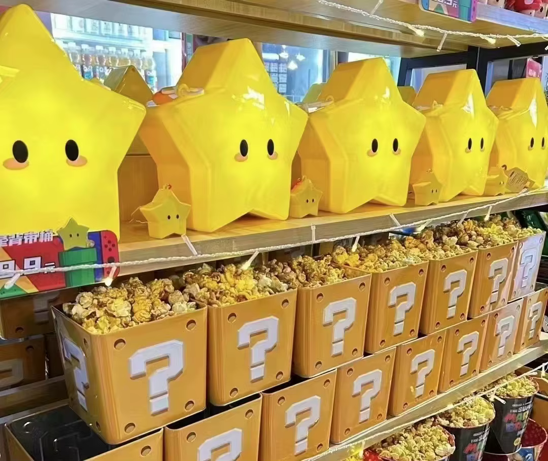 Sac bandoulière lumineux en forme de seau à popcorn