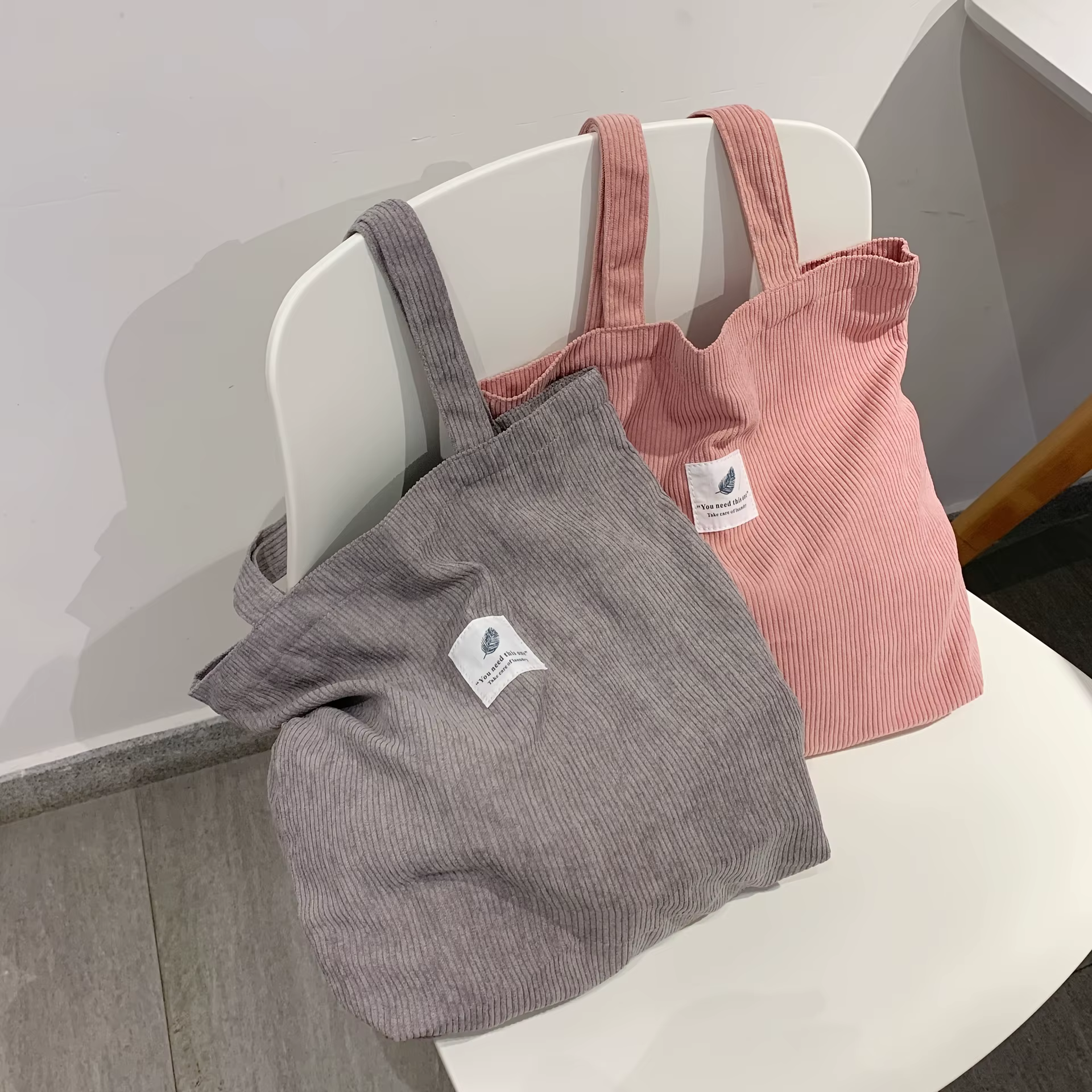 Sac cabas en velours côtelé pour femme JIOMAY 2025 – Sac fourre-tout élégant et durable