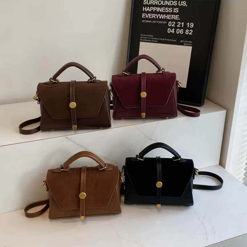Sac à main élégant en similicuir avec bandoulière réglable