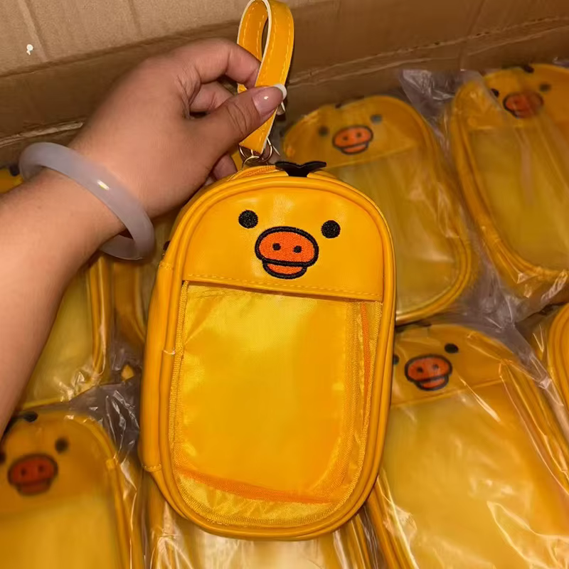 Porte-monnaie Kawaii Rilakkuma Kiiroitori en forme de poussin jaune