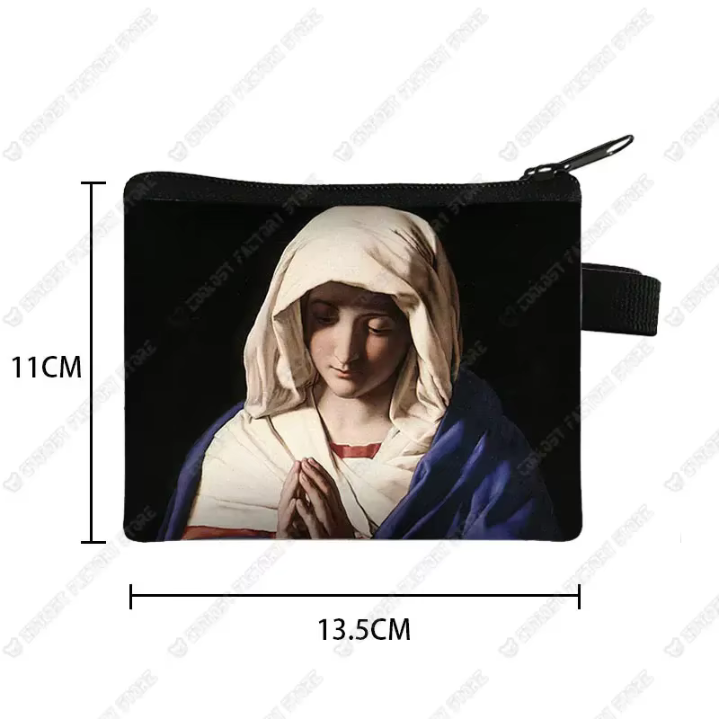 Saint Marie peinture à l'huile sac à monnaie Notre-Dame de Guadalupe vierge