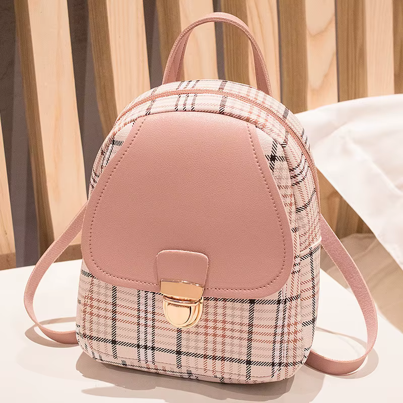 Nouveau Mini sac à dos sac à bandoulière pour adolescente Plaid femmes épaule téléphone sac à main Style coréen nouvelle tendance femme 2022