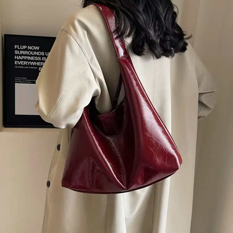 Sac rouge de grande capacité pour femmes