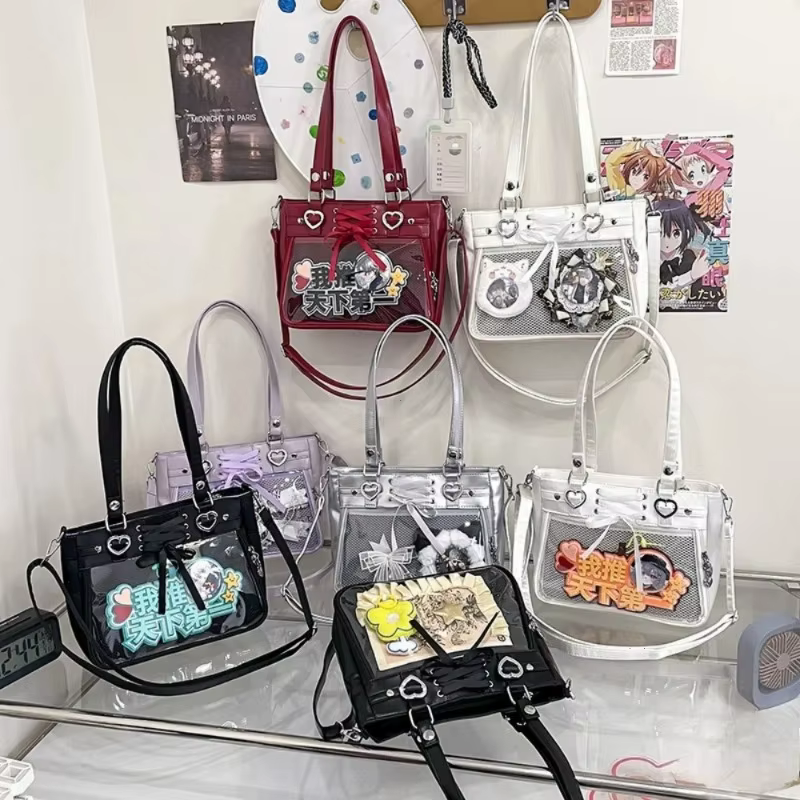 Sac bandoulière Ita Bag rouge petit format Italife avec ruban