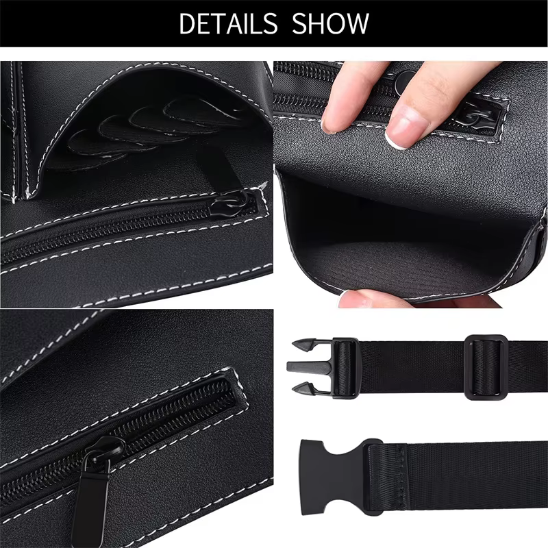 1PC coiffeur ciseaux sac Salon barbier PU cuir taille pochette avec ceinture