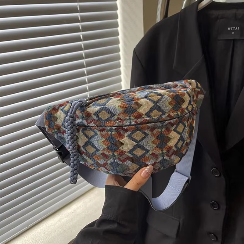 2026 bohême velours côtelé femmes taille Packs rétro dame Fanny Pack mode femme