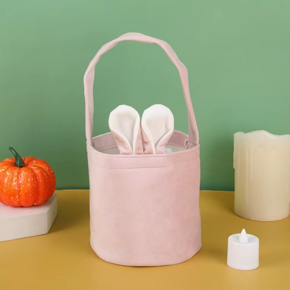 Sac fourre-tout en tissu avec oreilles de lapin mignonnes