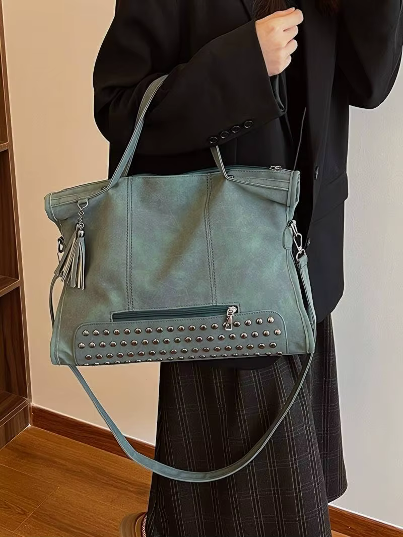 Sac à Main Vintage en Cuir PU pour Femme