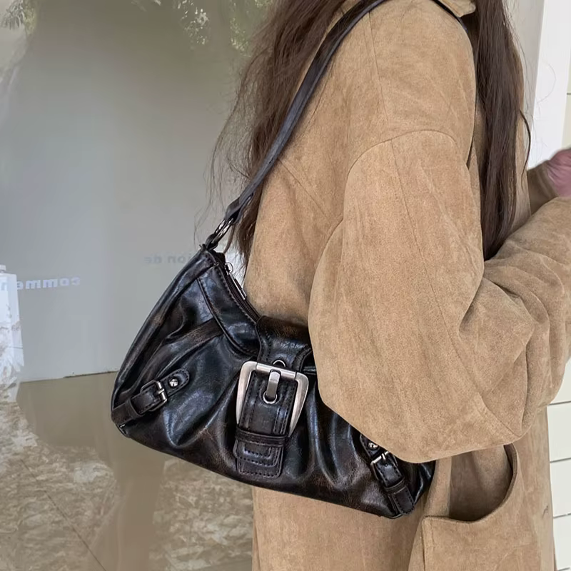2025 printemps vente chaude Maillard Style rétro petit sac épicé fille Y2K Wasteland