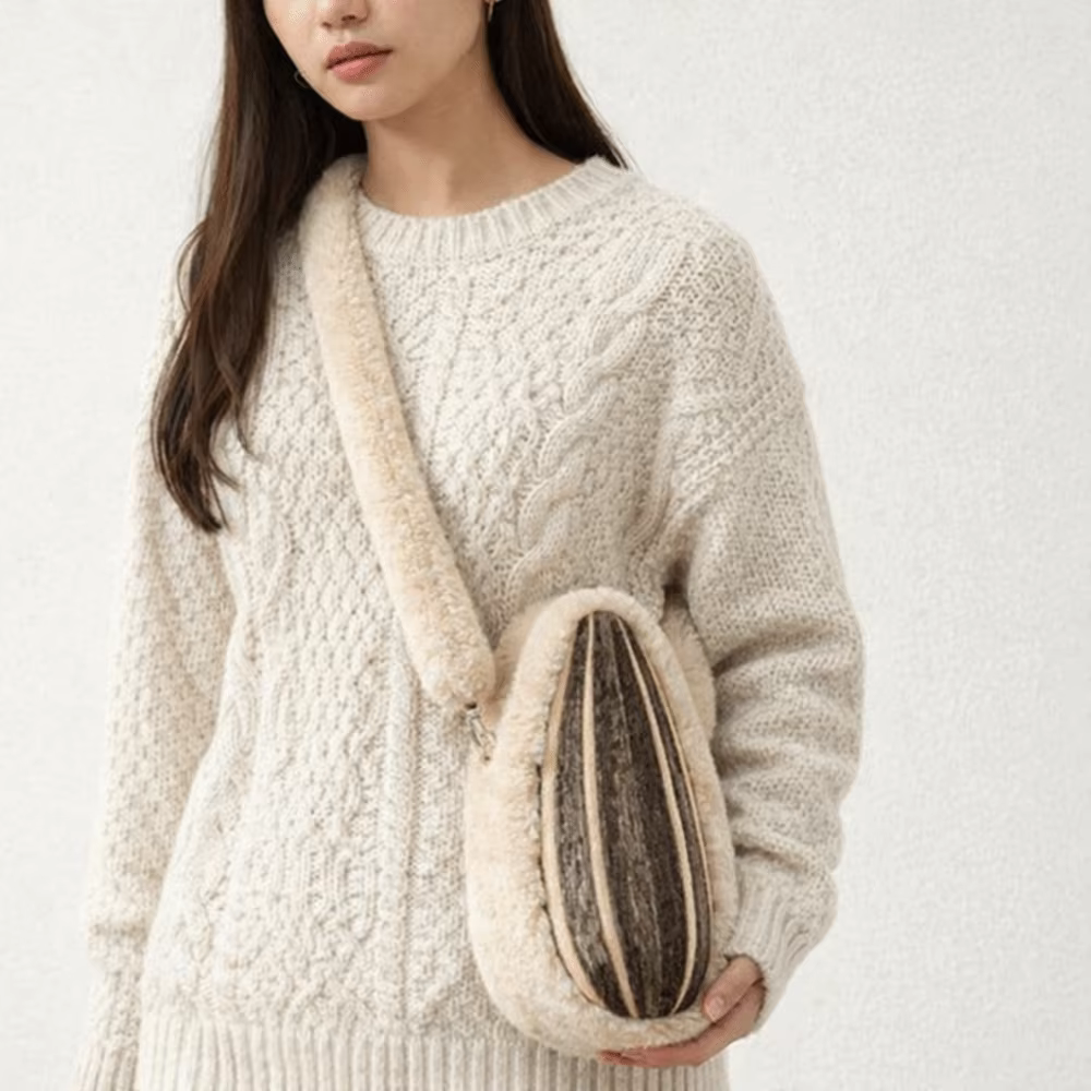 Sac bandoulière géant en forme de nourriture simulée