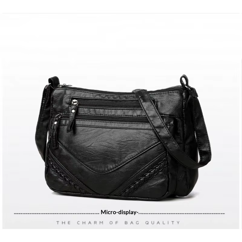 Sac bandoulière pour femme en cuir souple lavé
