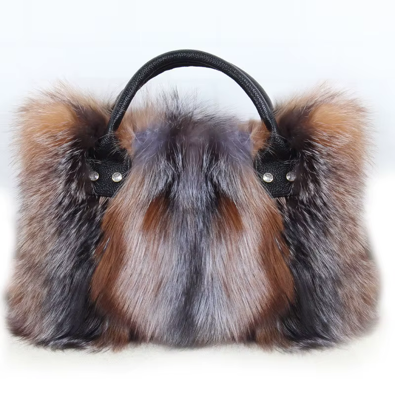Sac à Main en Fourrure de Renard group pour Femme