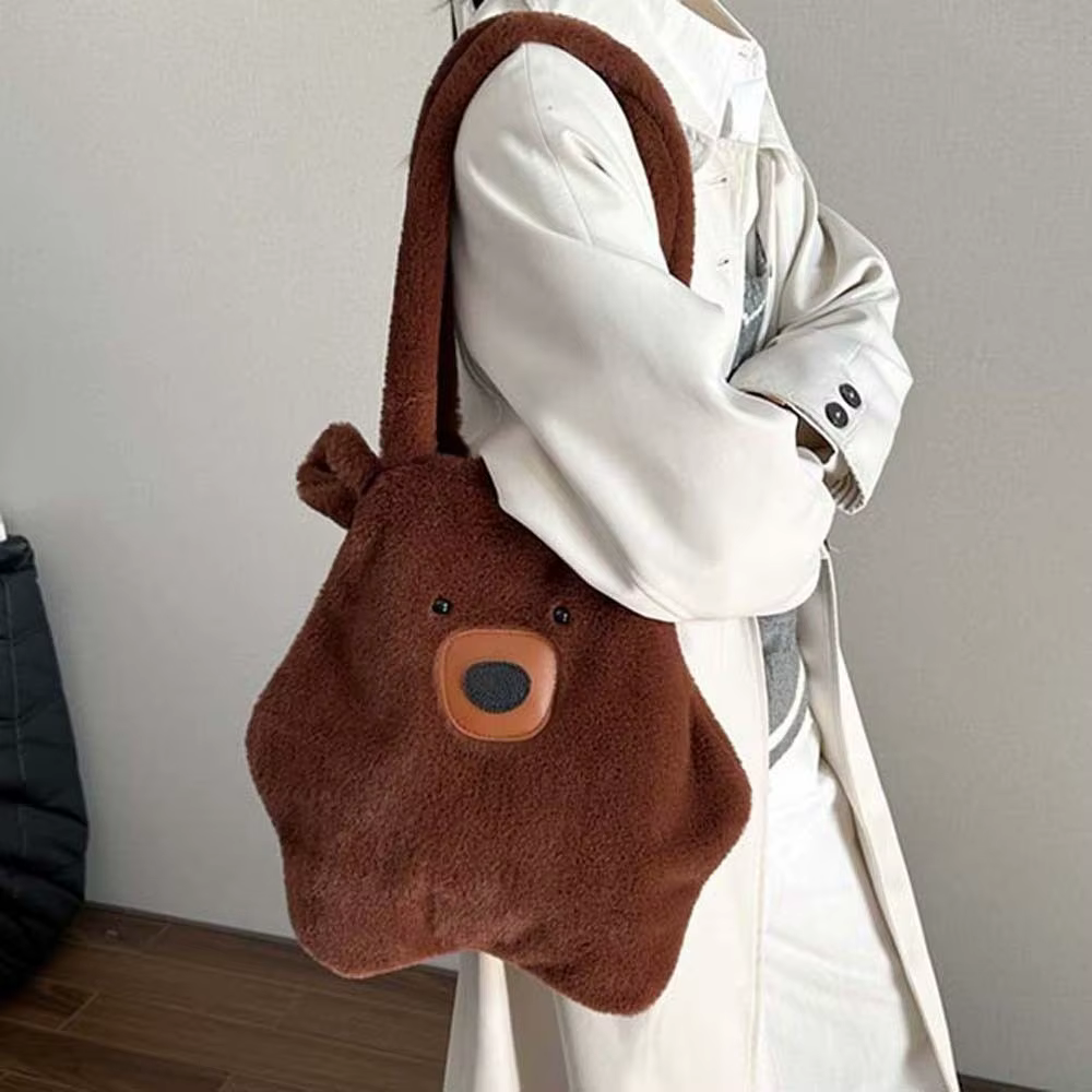 Sac à main Capybara doux et mignon en polyester couleur unie