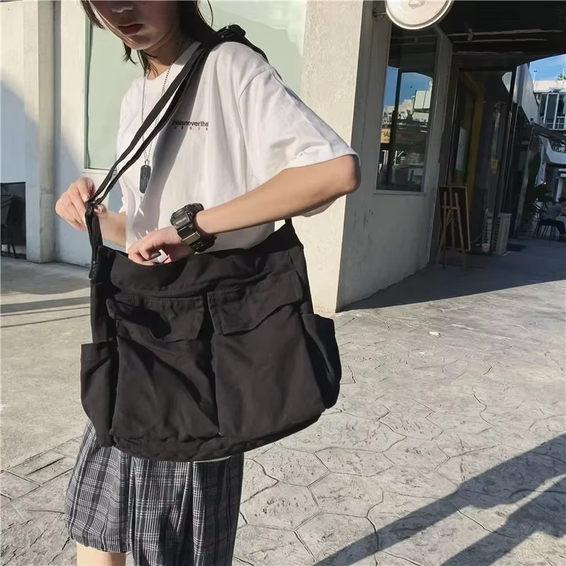 Sac à main en toile pour adolescentes et femmes