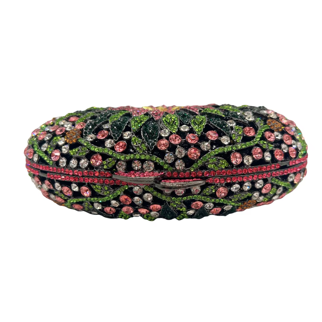 Pochette de soirée à imprimé floral artistique
