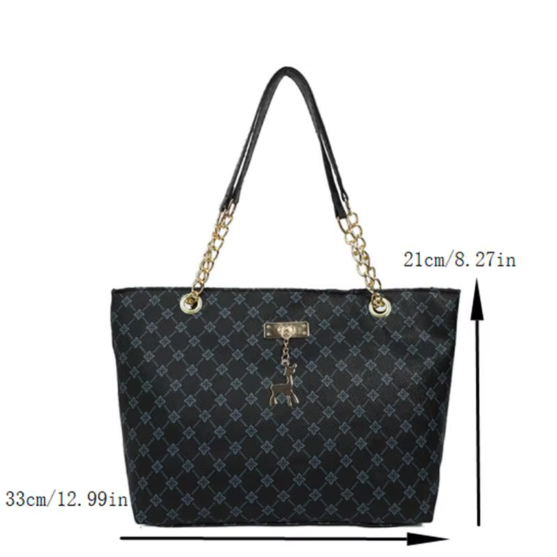 Sac fourre-tout rétro à monogramme