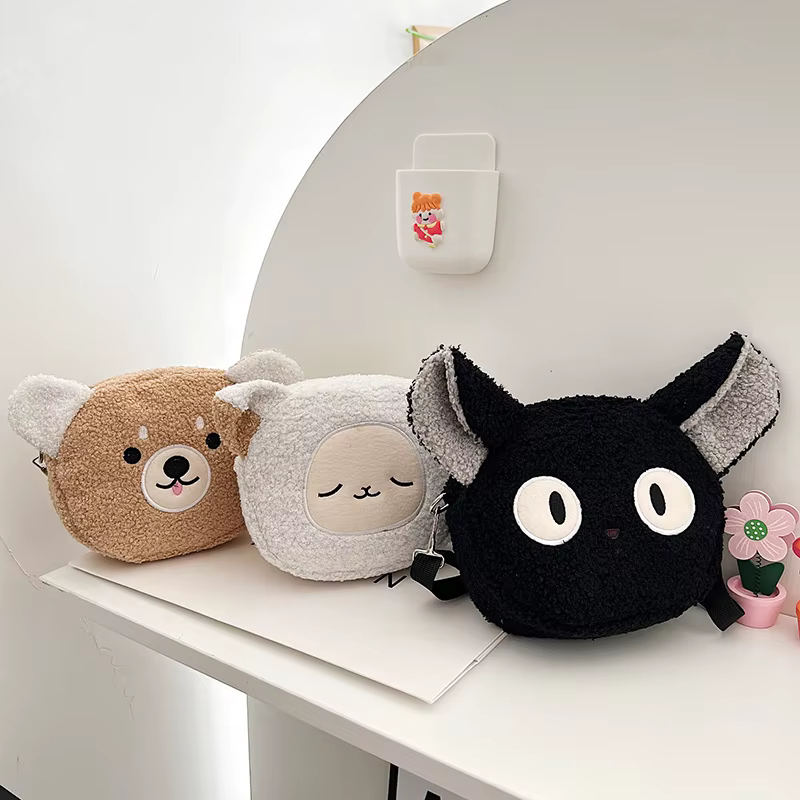 Style japonais Kawaii sac femmes dessin animé en peluche sac à bandoulière
