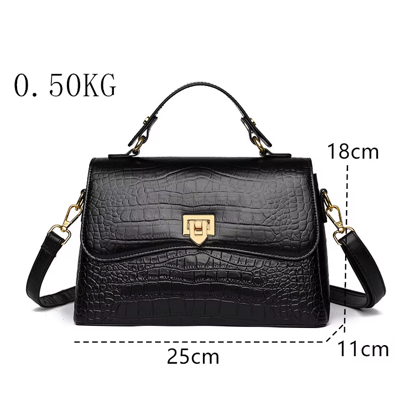 Sac à main de luxe en cuir de vache véritable pour femmes