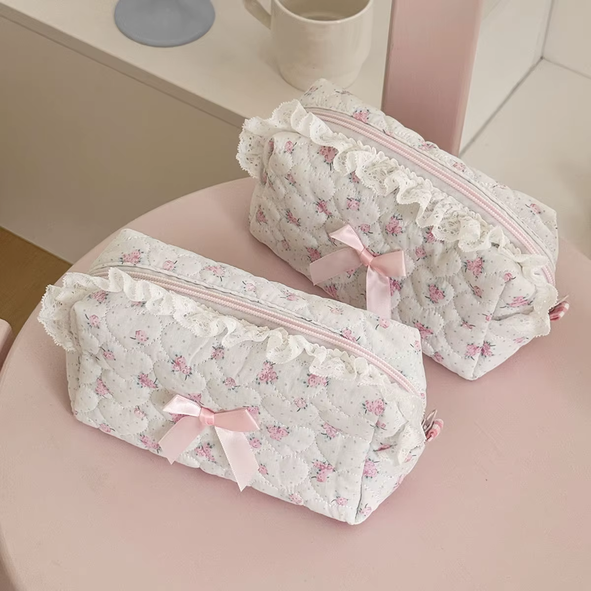 Petite trousse de maquillage et de rangement de voyage pour femmes et filles