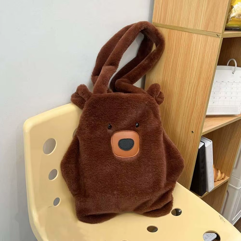 Sac à main Capybara doux et mignon en polyester couleur unie