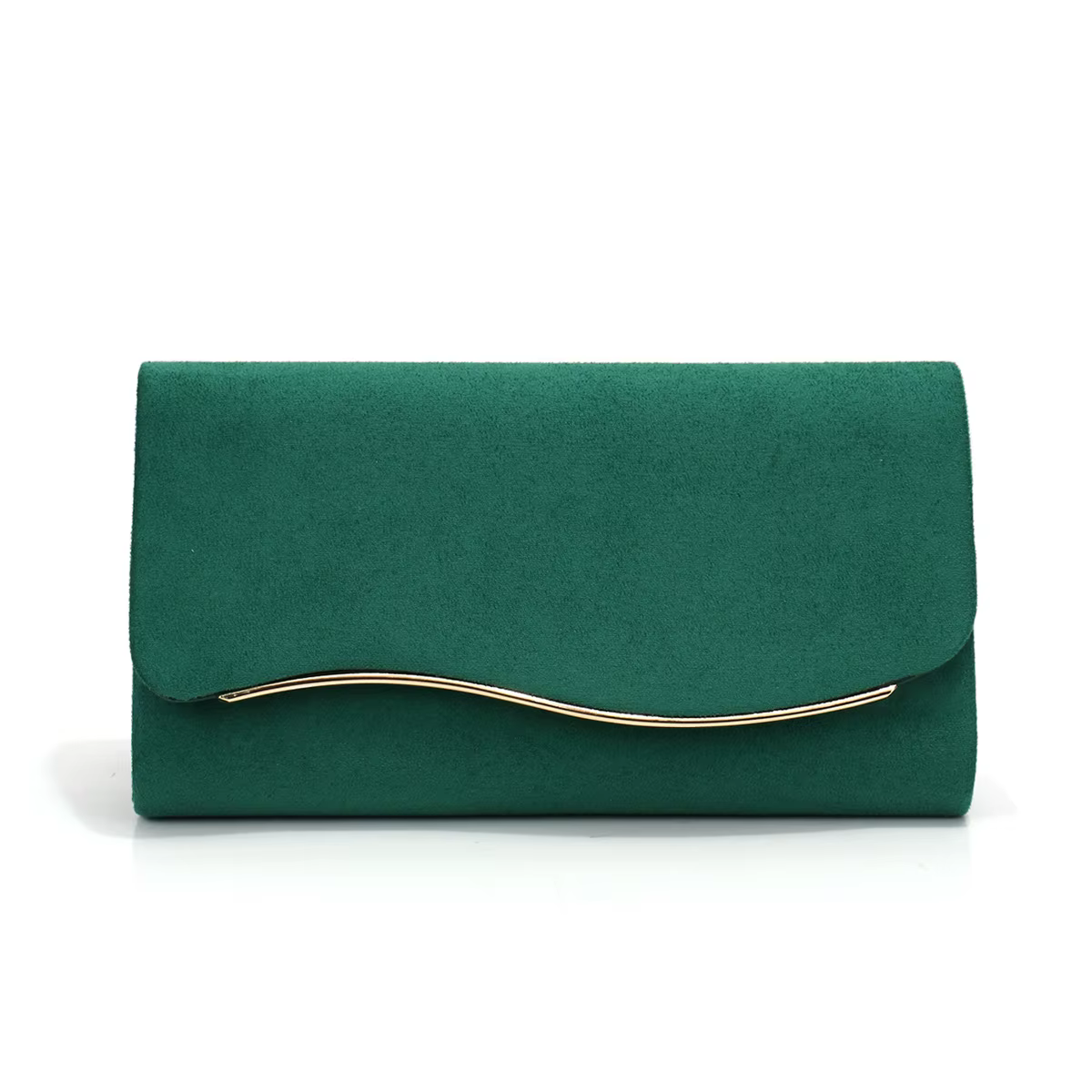 Nouvelle pochette de soirée en velours imitation daim avec chaîne décorative en métal