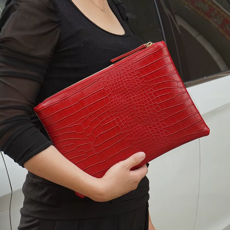 Sac à main et porte-monnaie en cuir PU souple pour femmes