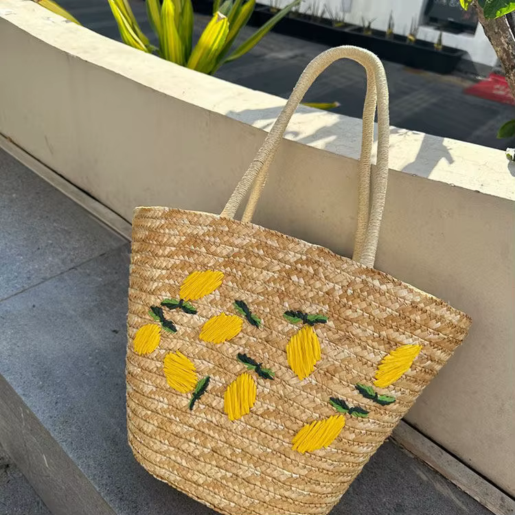 Sac en paille artisanal grande capacité