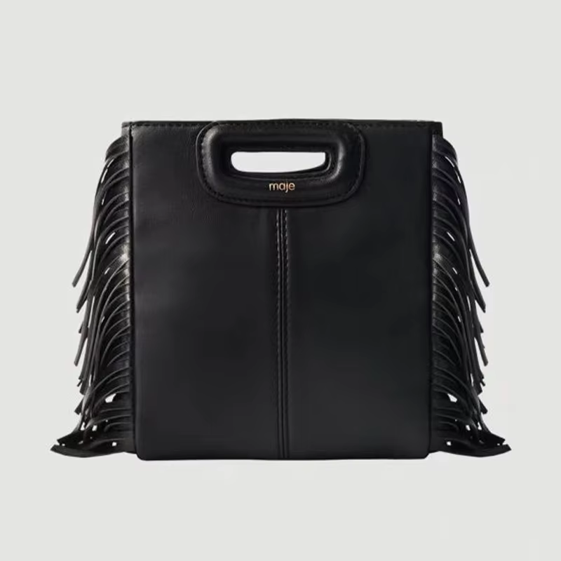Sac à franges noir classique pour femme