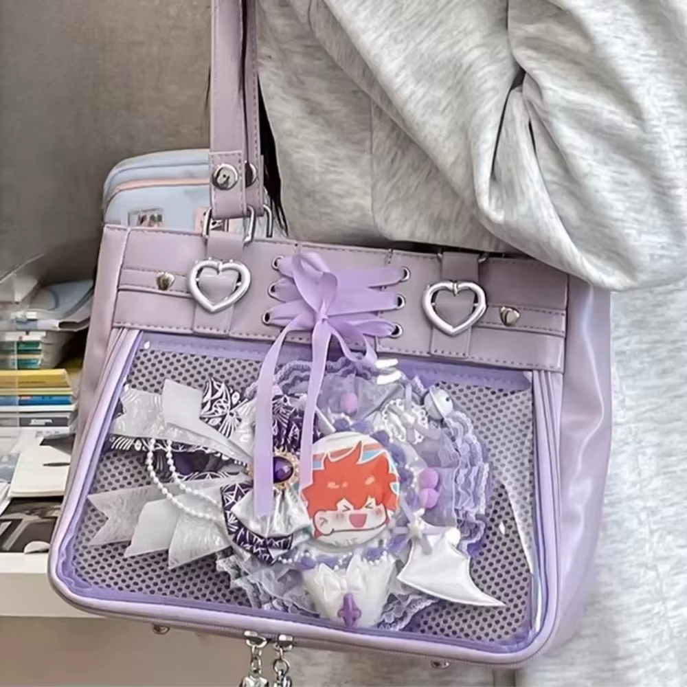 Sac bandoulière Ita Bag rouge petit format Italife avec ruban