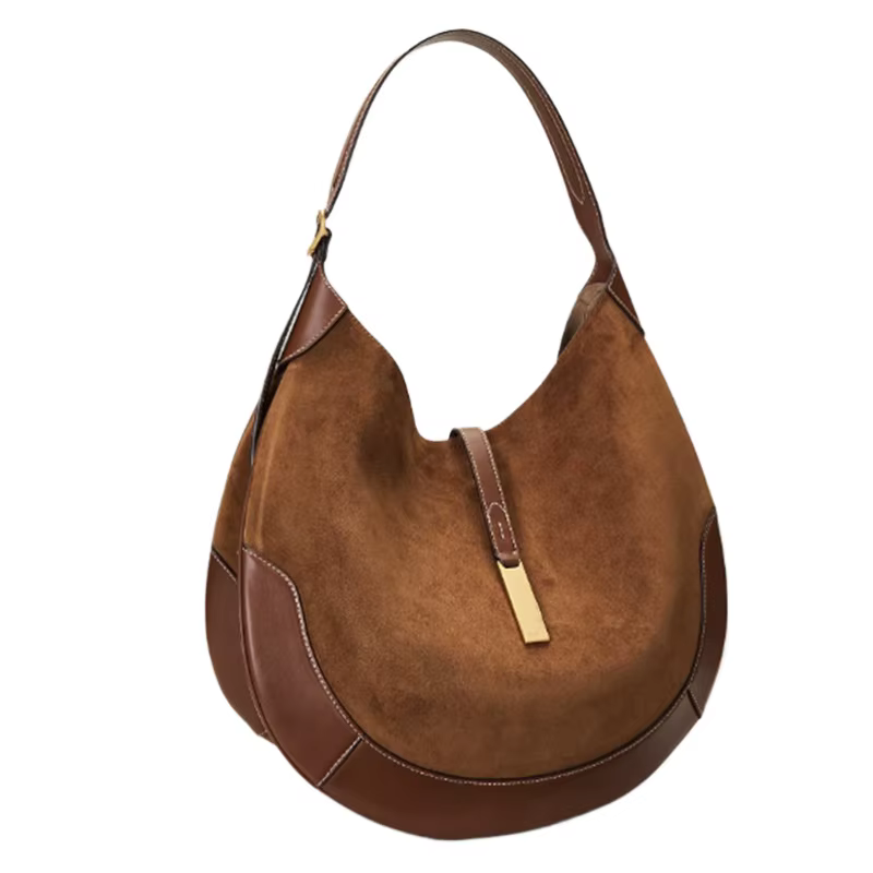 Sac croissant en daim pour femme