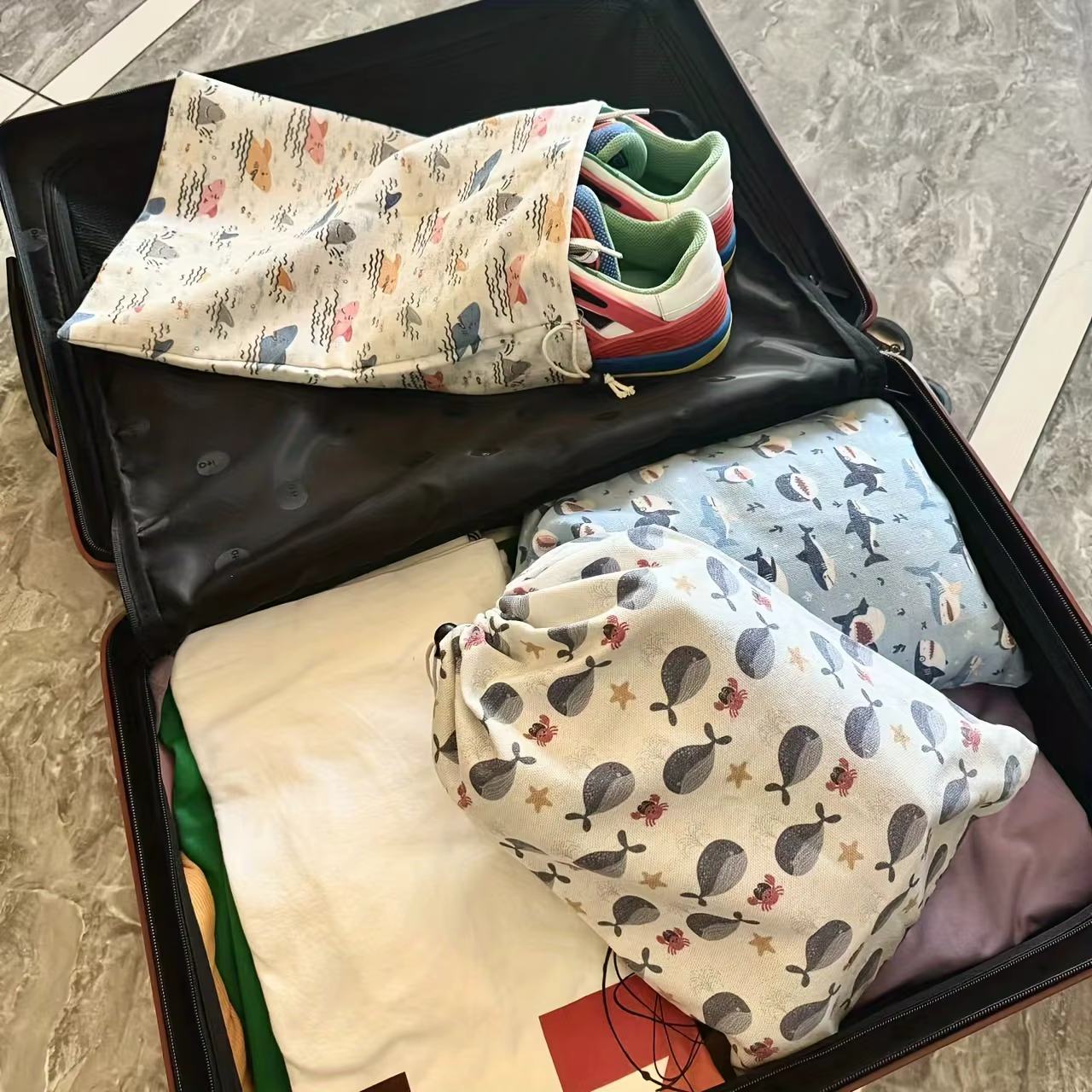 1 pièce de pochette à cordon unique : sac de rangement de voyage portable