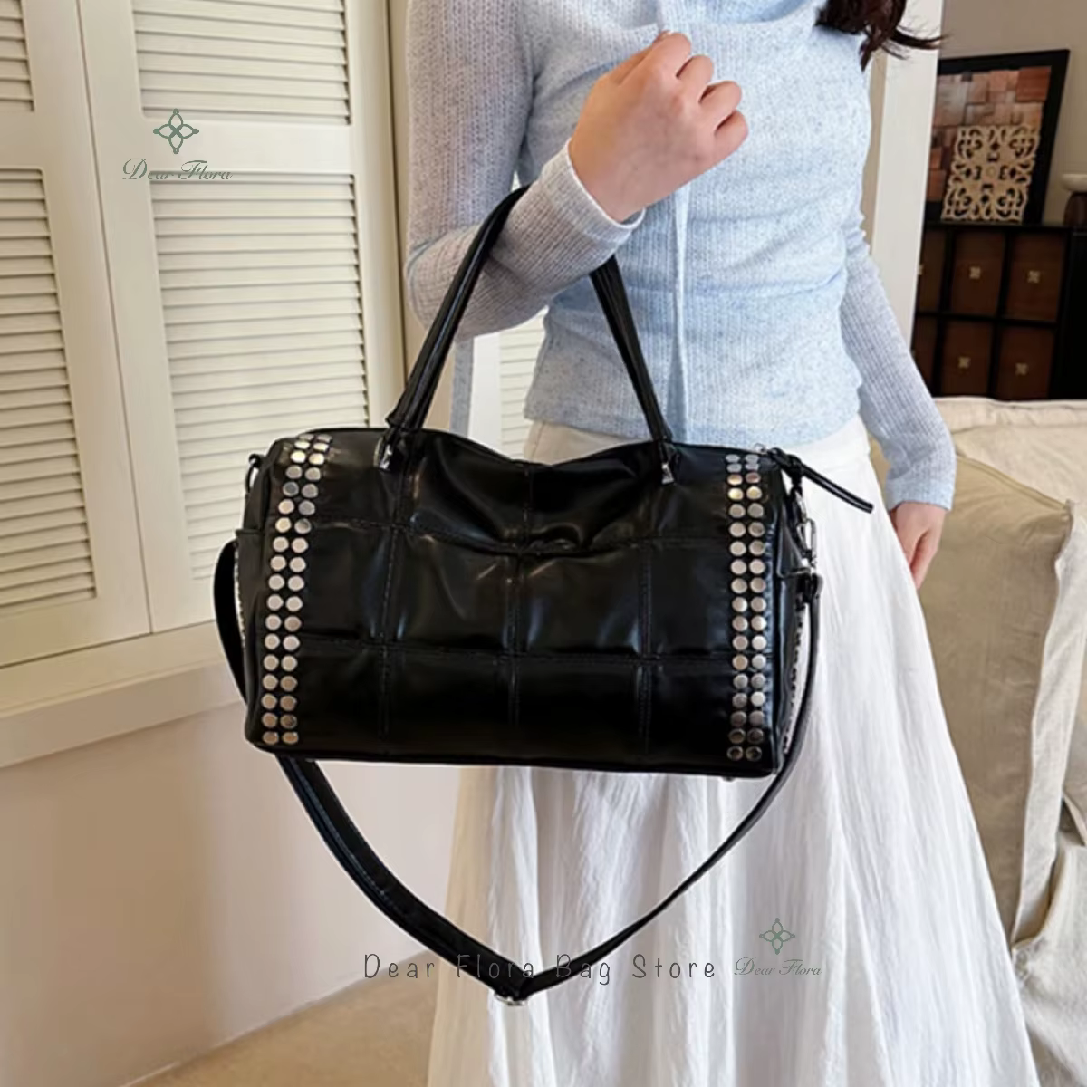 Y2K-Sac fourre-tout gothique vintage rose pour femme