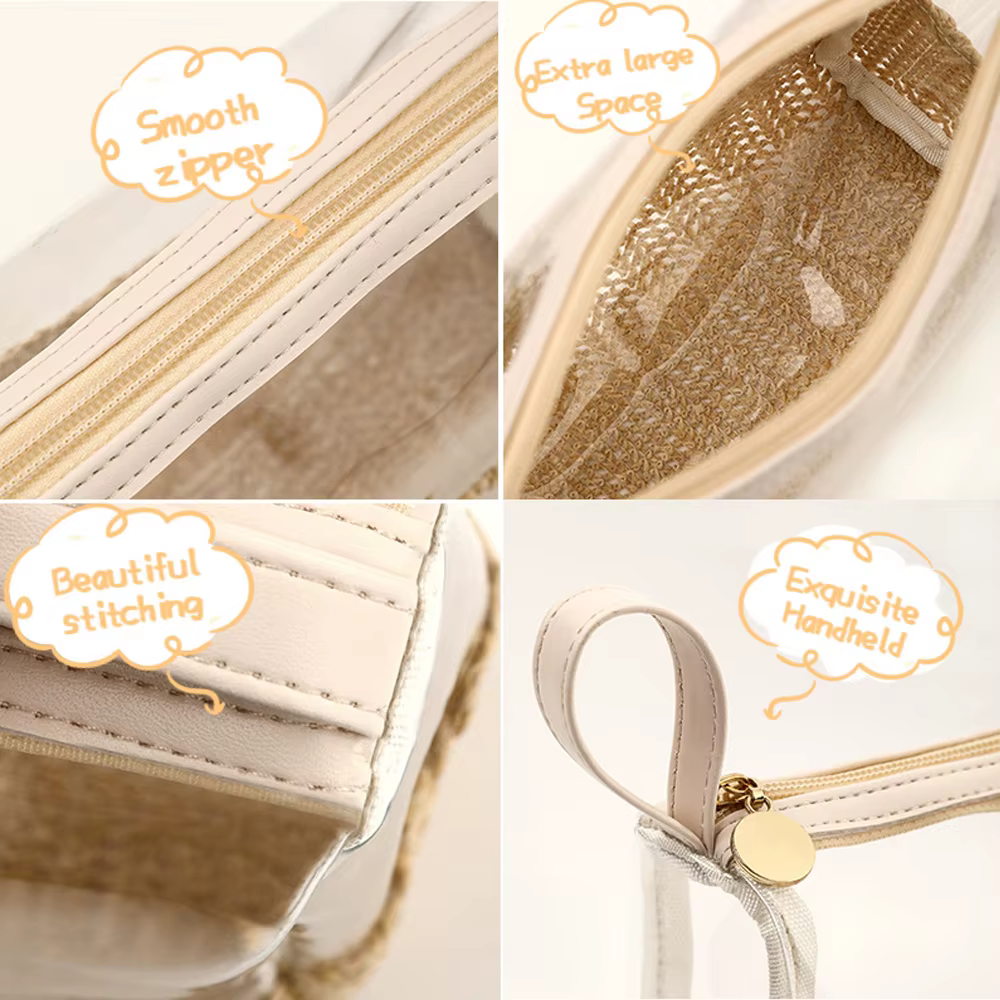 Nouveau sac transparent de toilette pour femme