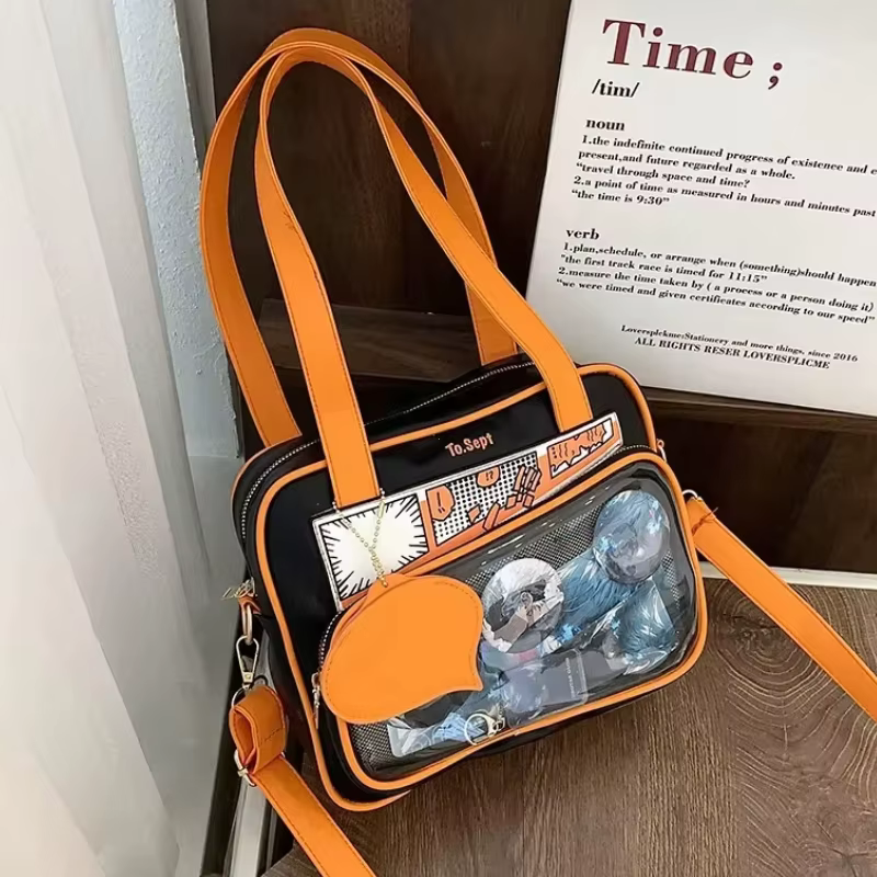 Y2K japonais Harajuku Ita sac pour femmes mignon sac à bandoulière filles Transparent Itabag sac