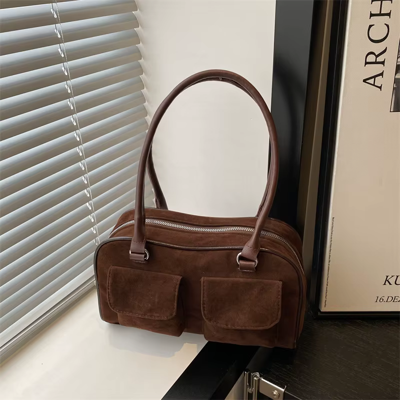 Sacs à bandoulière carrés en daim Vintage pour femmes