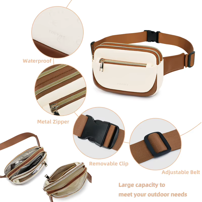 TINYAT 2025 bohème léger taille sac femme Fanny Pack Boho sac à bandoulière pour dames Festival de musique voyage sortir