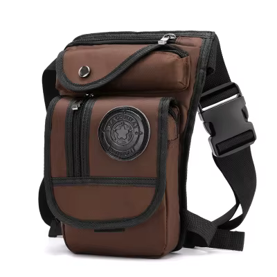 Hommes goutte jambe sac taille Fanny Pack moto cavalier tactique militaire messager bandoulière Sports de plein air mâle ceinture hanche Bum sacs