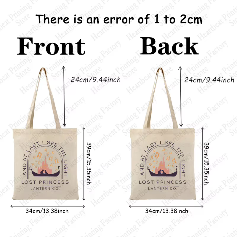 Raiponce Lost Princess Pattern Sac fourre-tout en toile Lanterne Co. Sac à bandoulière pour femmes
