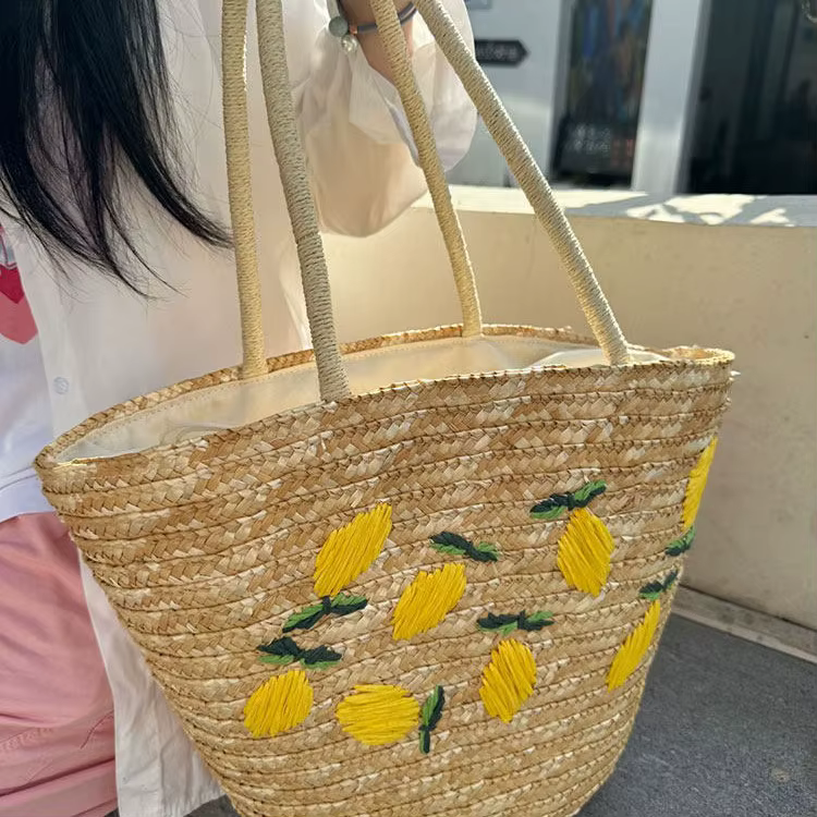 Sac en paille artisanal grande capacité