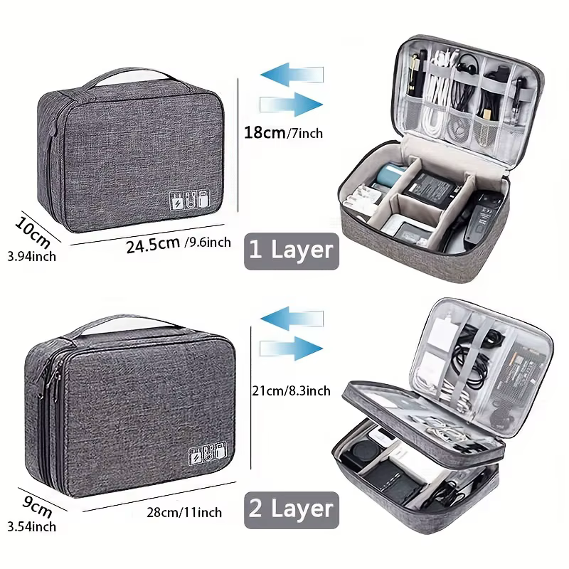 Sac de rangement roulant à fermeture éclair – Durable