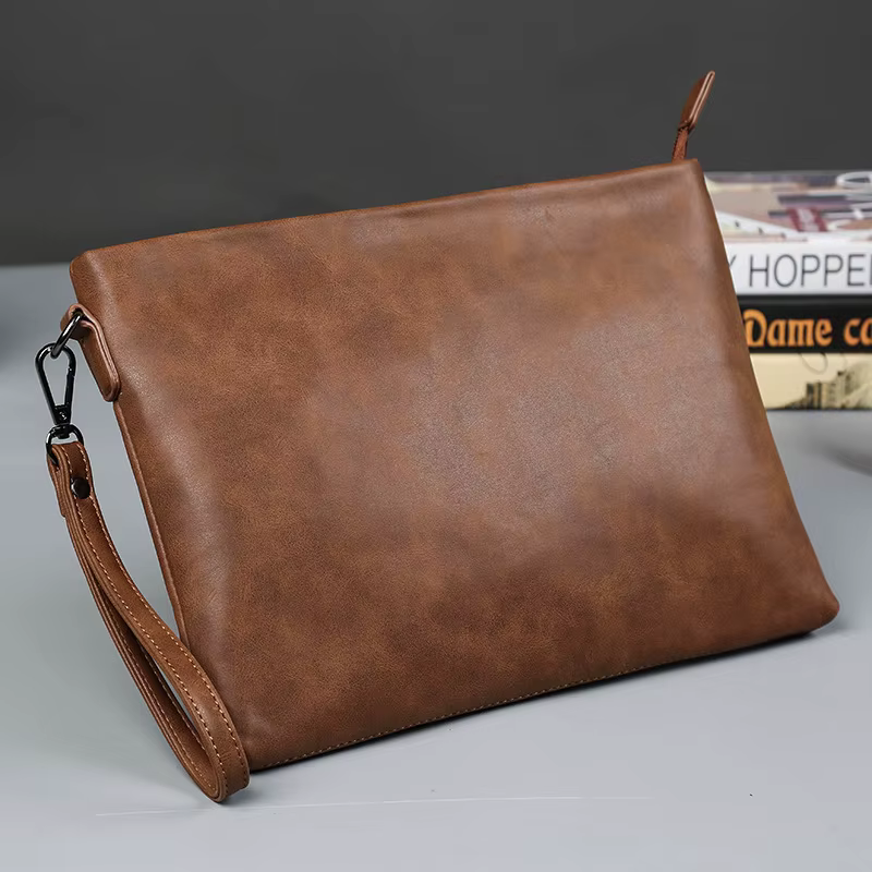 Pochette en cuir de cheval vintage pour hommes