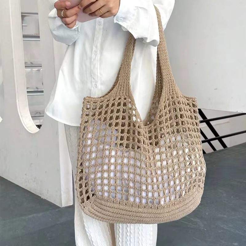 Sac à main en raphia pour femmes